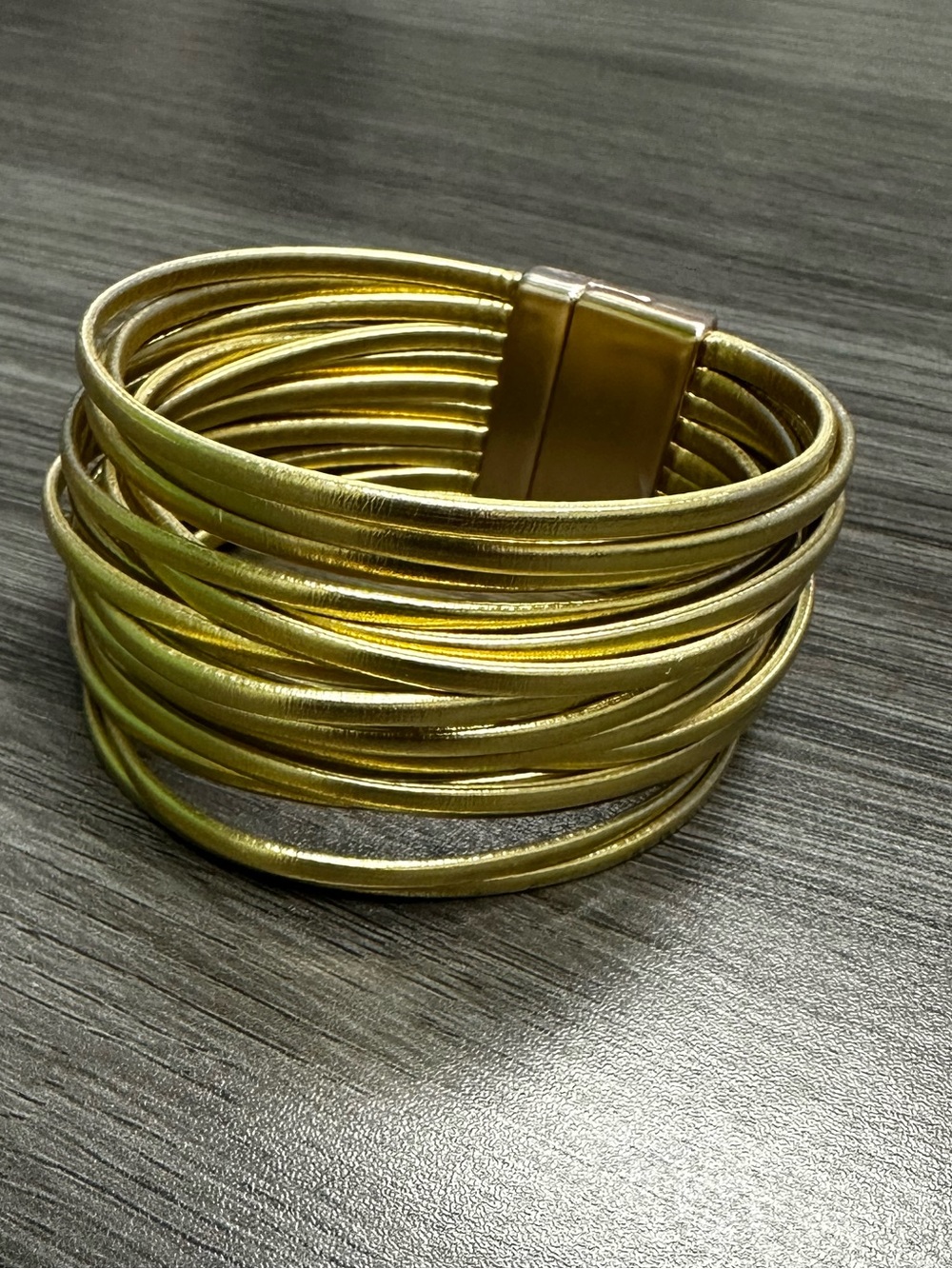 Gold Multi-Loop Cuff Bracelet - Women Jewelry